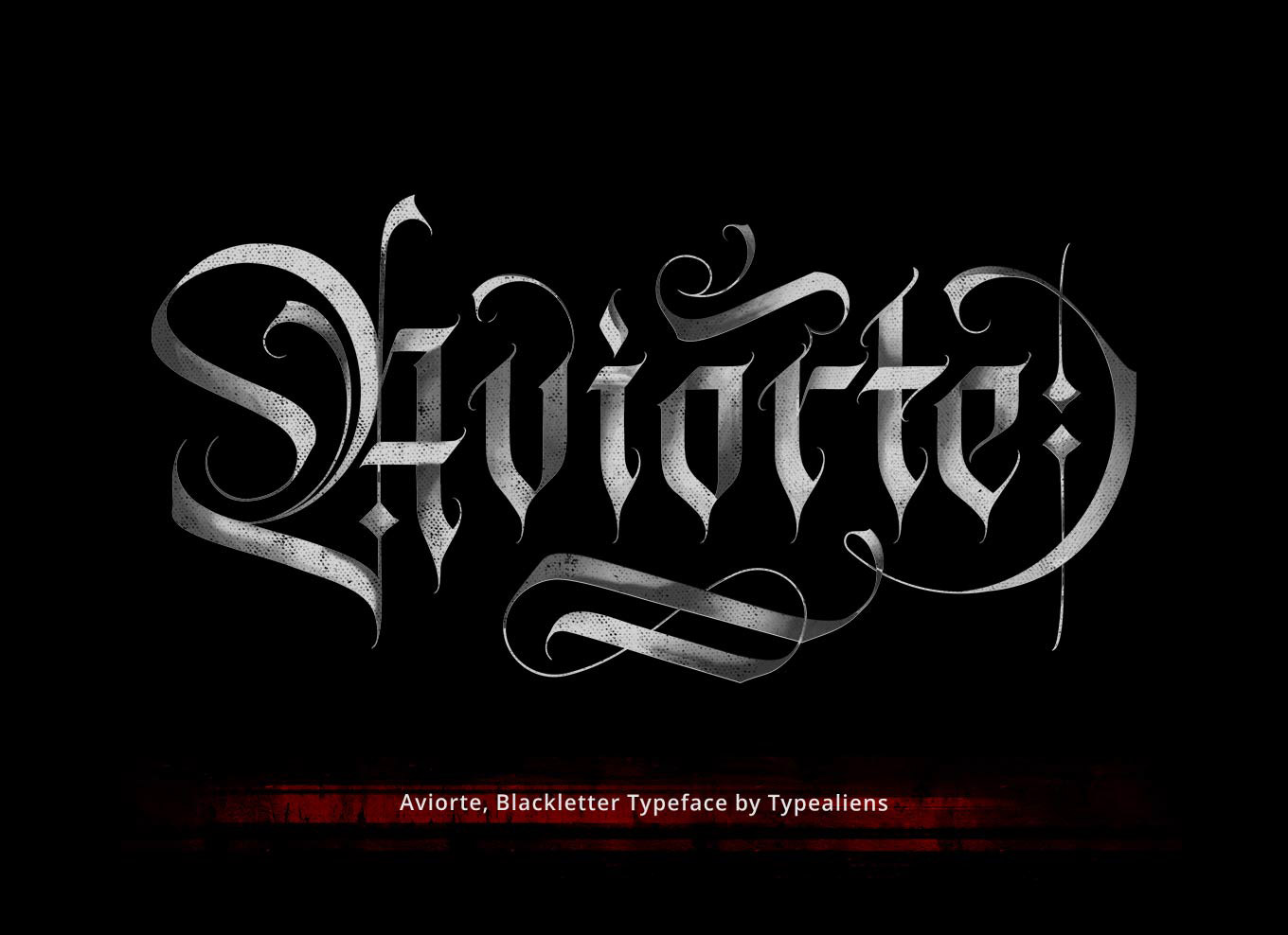 aviorte blackletter英文字体古希腊魔幻字体